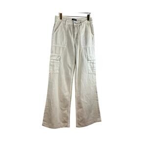 Aqua Khaki Cargo Pants Size 27 Utility Streetwear Y2K Model Off Duty Neutral